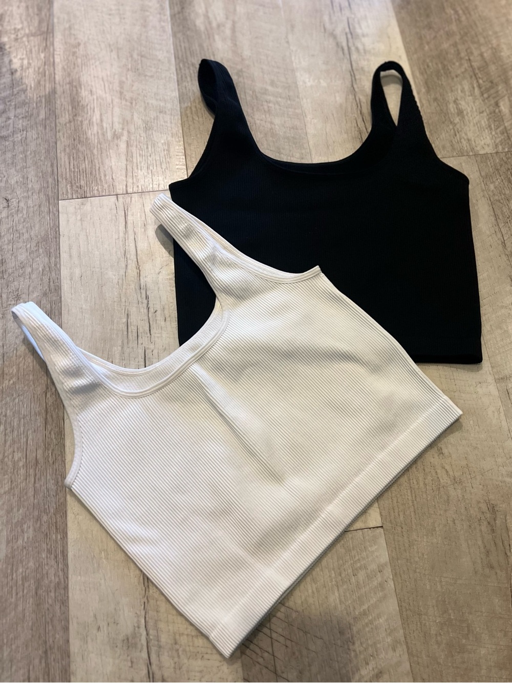 Gap Body Ribbed Tank Crop Top | Bras - Black & White
